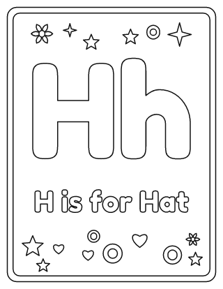 Letter H Coloring Page