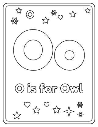 Letter O Coloring Page