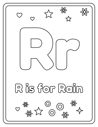 Letter R Coloring Page