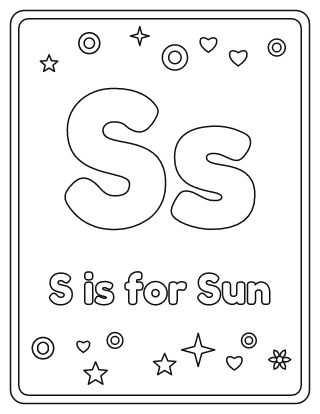 Letter S Coloring Page