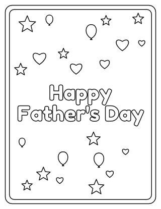 Happy Father's Day Coloring Page