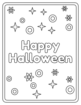 Happy Halloween Coloring Page