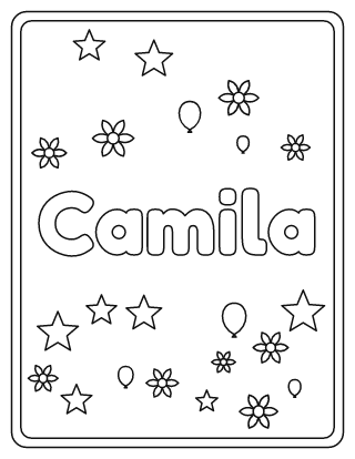 Camila Name Coloring Page