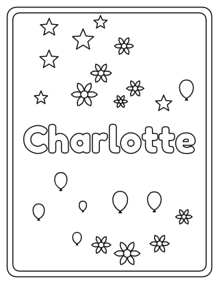Charlotte Name Coloring Page