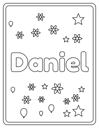 Daniel Name Coloring Page