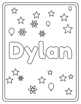 Dylan Name Coloring Page
