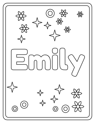 Emily Name Coloring Page