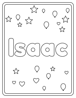 Isaac Name Coloring Page