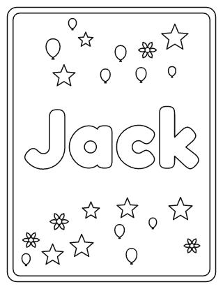 Jack Name Coloring Page
