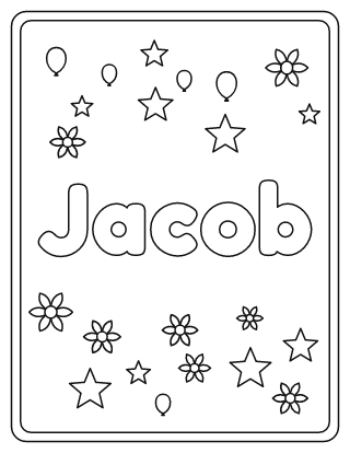 Jacob Name Coloring Page