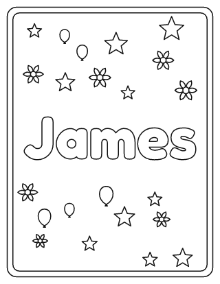 James Name Coloring Page