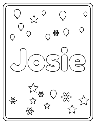 Josie Name Coloring Page