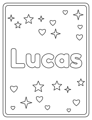 Lucas Name Coloring Page