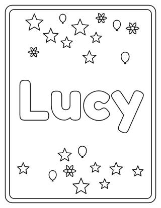 Lucy Name Coloring Page