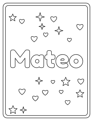 Mateo Name Coloring Page