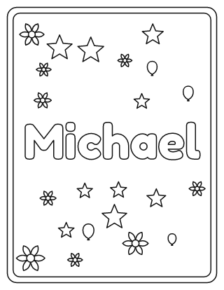 Michael Name Coloring Page