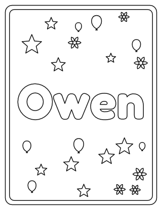 Owen Name Coloring Page