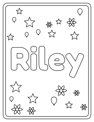 Riley Name Coloring Page