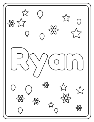 Ryan Name Coloring Page
