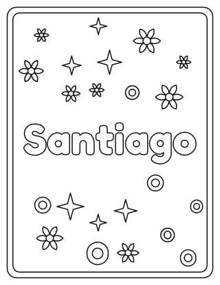 Santiago Name Coloring Page