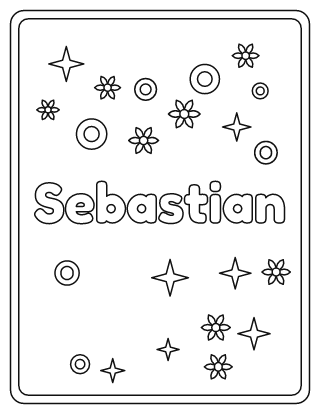Sebastian Name Coloring Page