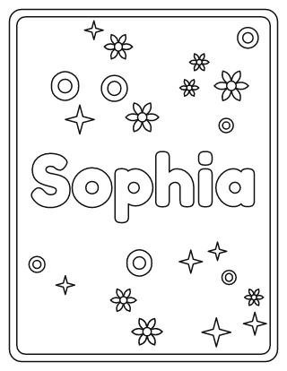 Sophia Name Coloring Page