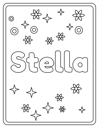 Stella Name Coloring Page