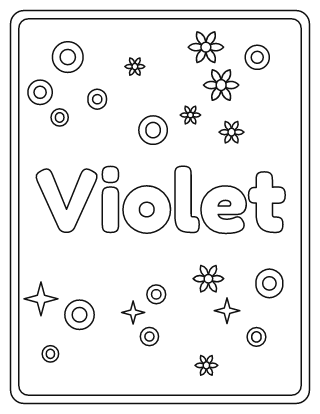 Violet Name Coloring Page