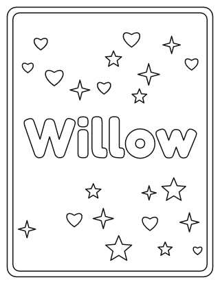 Willow Name Coloring Page