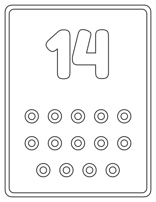 Number 14 Coloring Page
