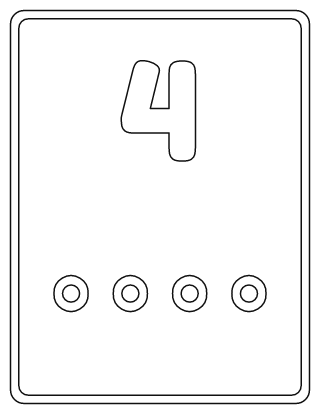 Number 4 Coloring Page